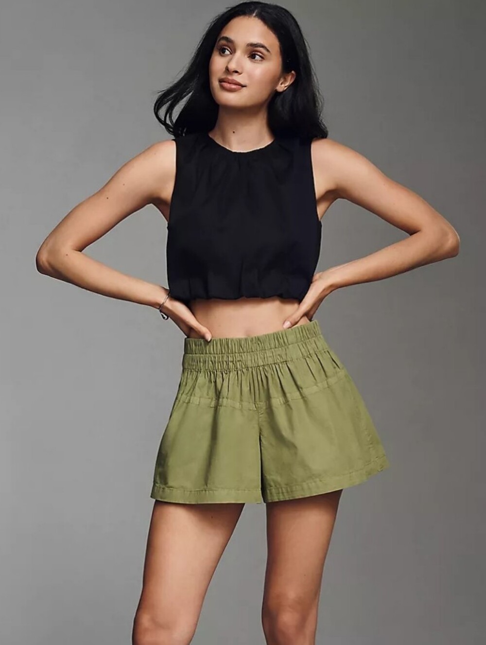 Anthropologie Pilcro Woven Skirty Shorts in Green | Medium
